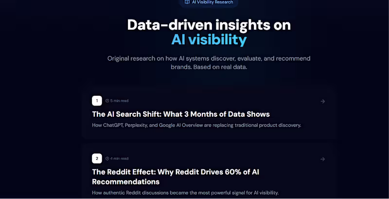 Cover image for VisibleInAI: AI Visibility SaaS Platform