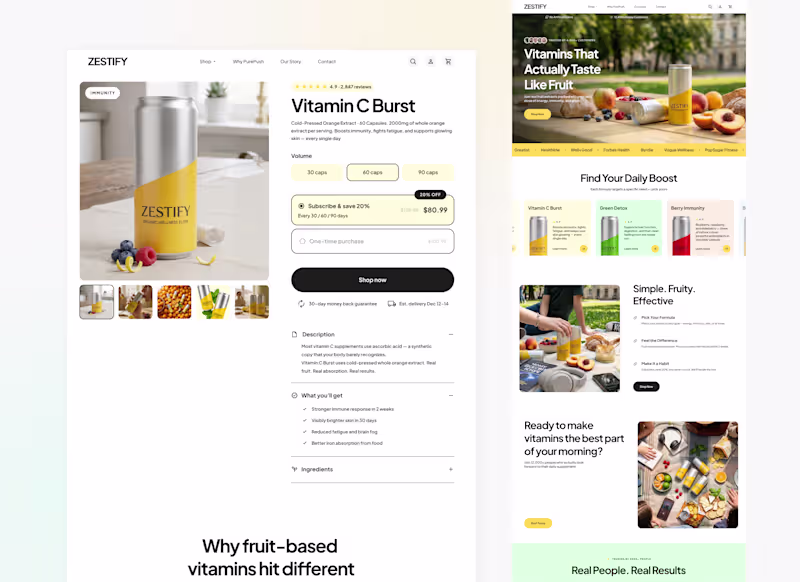Cover image for Zestify | Fruit vitamin e-commerce