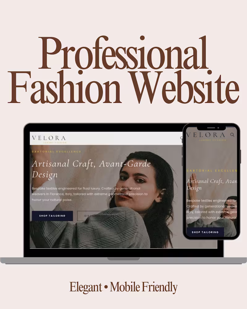 Cover image for I will design a luxury boutique website