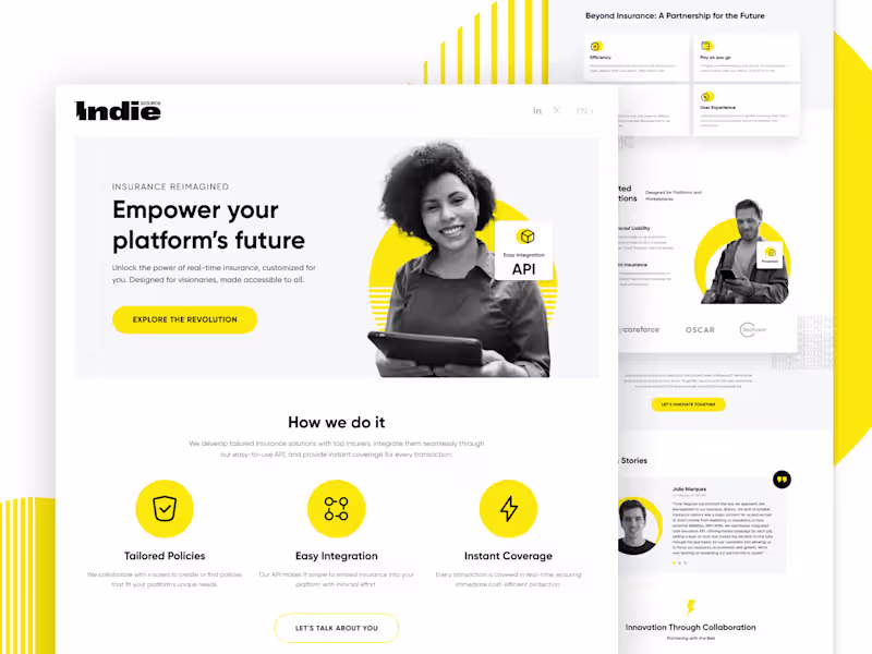 Cover image for Figma/Framer landing page - design & development 