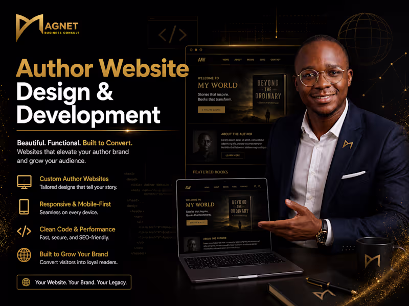 Cover image for Author Website Design & Development