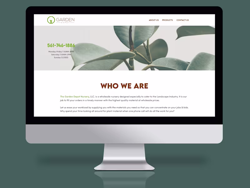 Cover image for Garden Depot Web Redesign