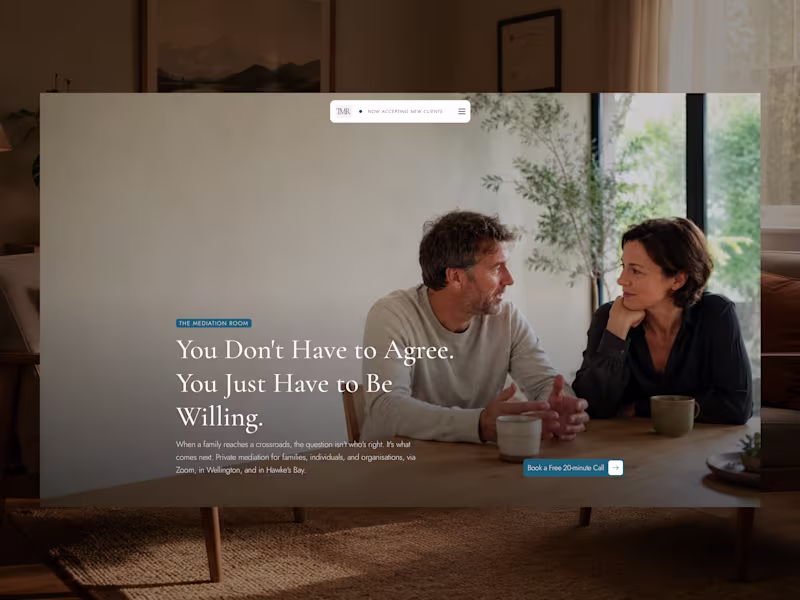 Cover image for The Mediation Room Website Development With Framer