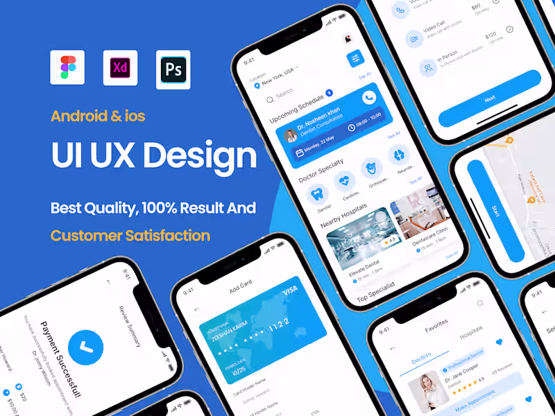 Cover image for I will expert mobile uiux design for ios and android apps