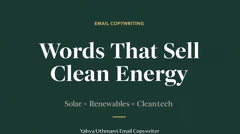 Cover image for 3-email sequence for solar & clean energy brands