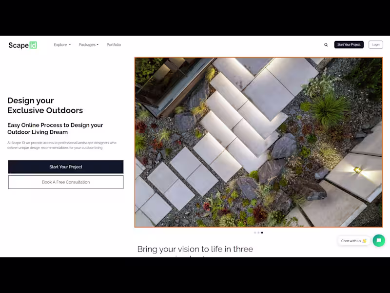 Cover image for Custom Website for Online Outdoor Living Design Service