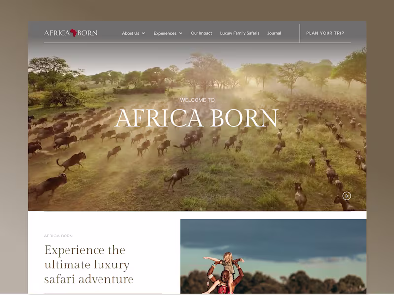 Cover image for Luxury safari with an experience-first website