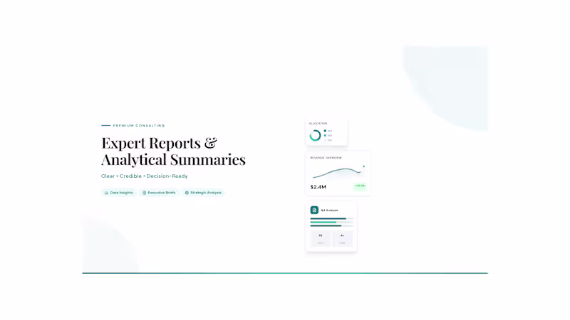 Cover image for You will get professional policy, healthcare or business reports