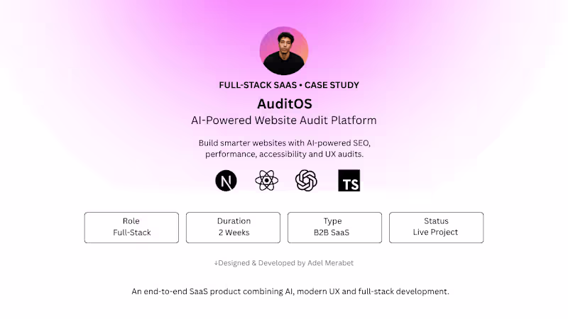 Cover image for AuditOS — AI-Powered Website Auditing