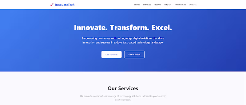 Cover image for LandingPage(Innovatetech)