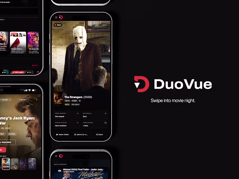Cover image for Duovue — Movie Night Matching App Case Study