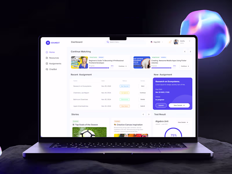 Cover image for Edunest LMS System