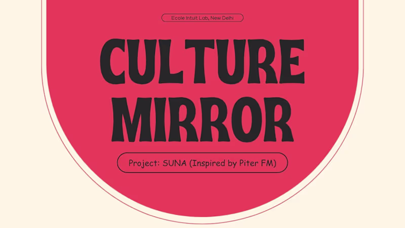 Cover image for Culture Mirror : Intercampus Design Challenge