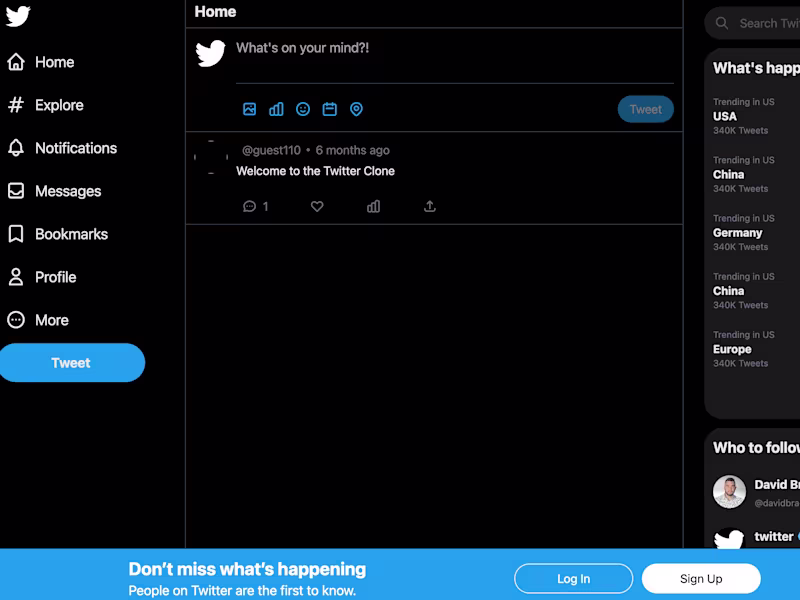 Cover image for Twitter Clone