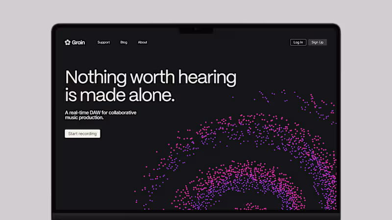 Cover image for Web design for a music