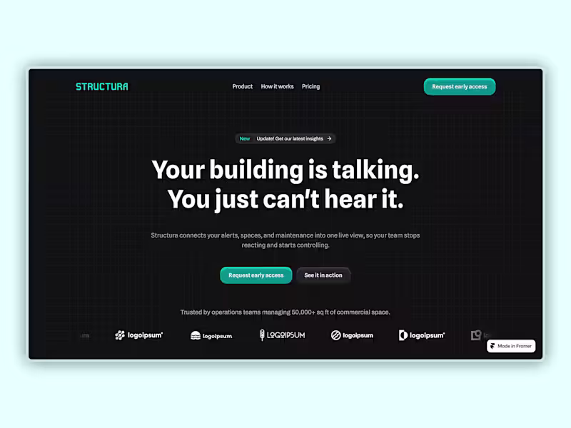 Cover image for Landing page for a building digital-twin SaaS