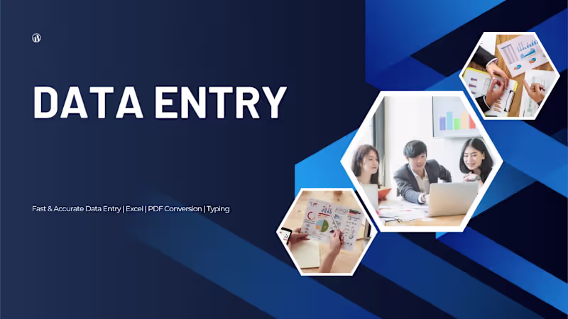 Cover image for Fast Accurate Data Entry Work