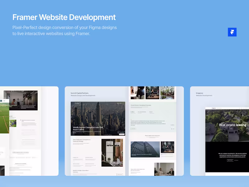 Cover image for Framer website development