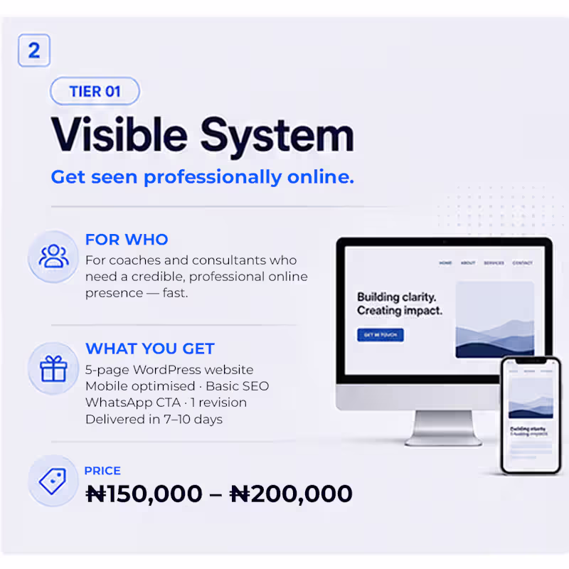 Cover image for Visible System | WordPress Website for Coaches & Consultants.