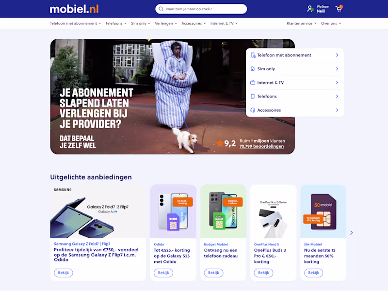 Cover image for Next.js development for big Dutch telecom shop 