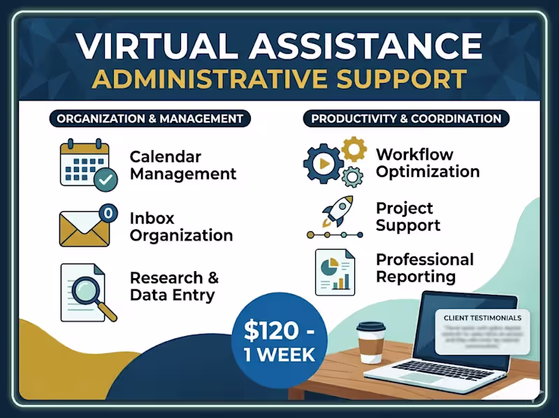 Cover image for Virtual Assistance & Administrative Support