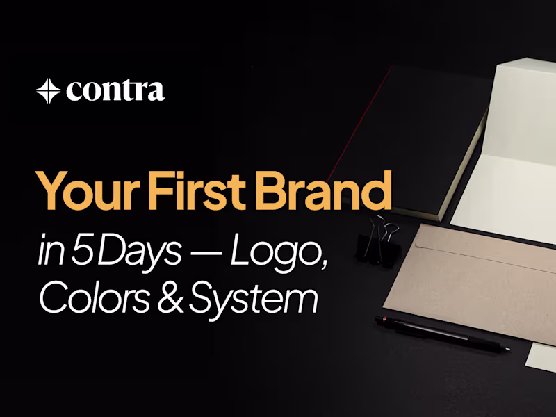Cover image for Your First Brand in 5 Days — Logo, Colors & System