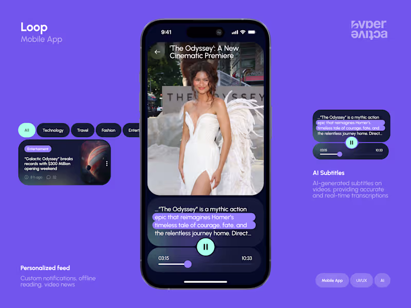 Cover image for 📰 Mobile design for the news application | Hyperactive