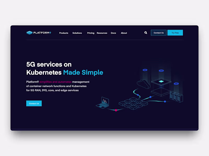Platform9 - Private Cloud Website Design