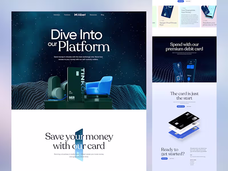 Cover image for Fintech Landing Page UI/UX -