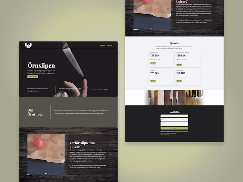 Cover image for Web Design for Örnslipen