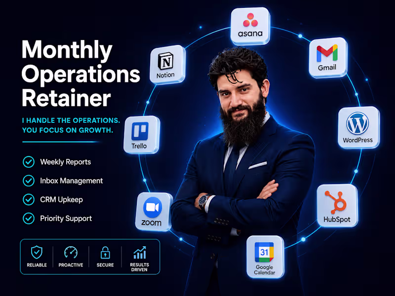 Cover image for Monthly VA Retainer - Ongoing Operations Support