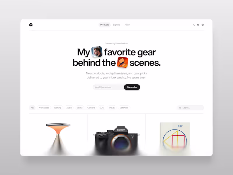 Cover image for Loadout — Framer Template