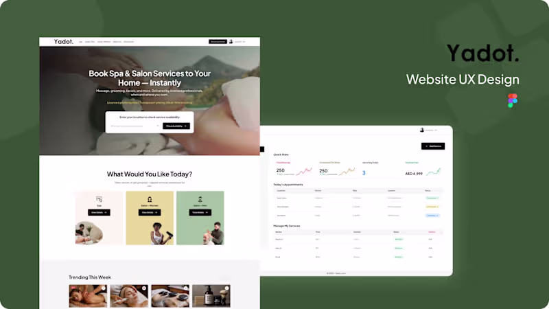 Cover image for Yadot - Spa & Wellness Website
