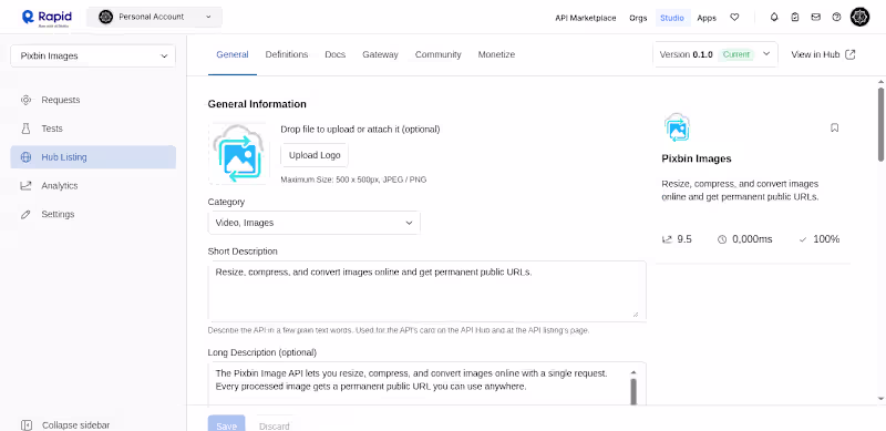 Cover image for Built a REST API with FastAPI that resizes, compresses, and ...