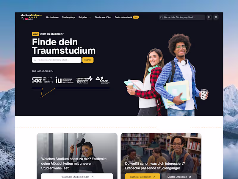 Cover image for Studiumfinden - Website Design & Development