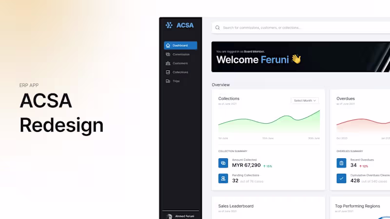 Cover image for ACSA Redesign - ERP Web App 