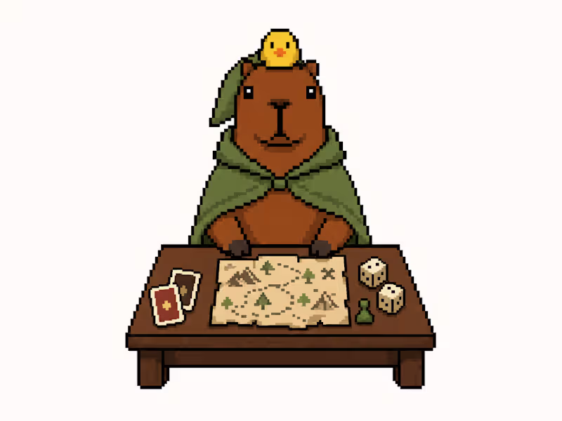 Cover image for Pixel-Art Capybara Mascot for Offline Activity App