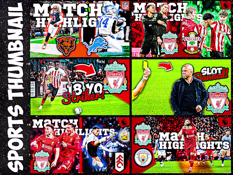 Cover image for Sport YouTube Thumbnail Design