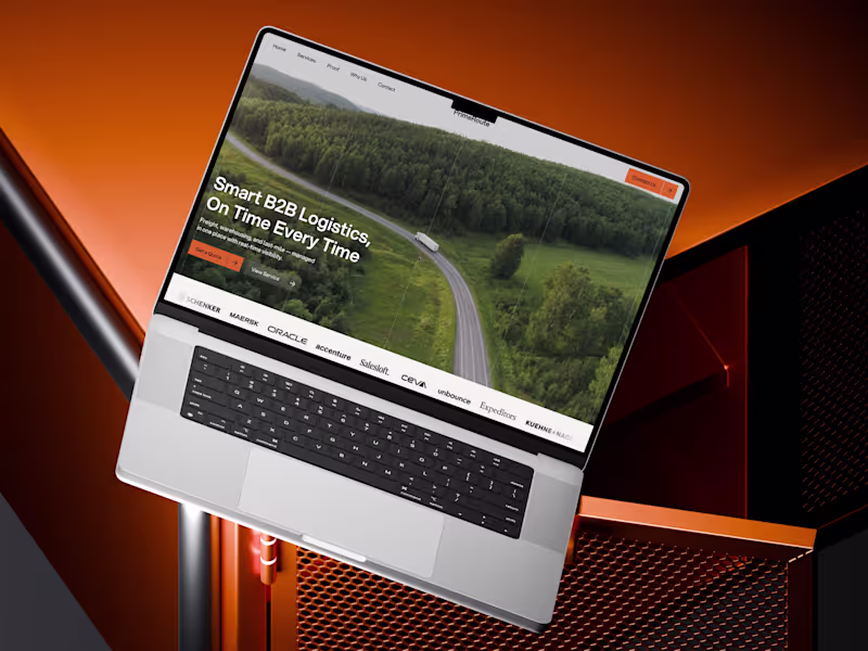 Cover image for B2B Logistics Landing Page Design