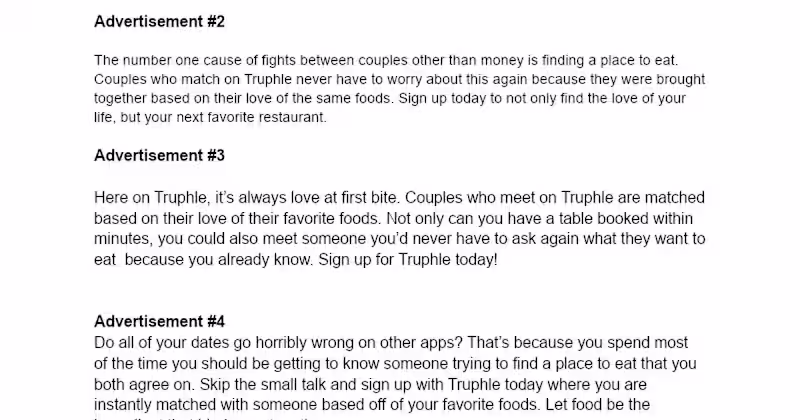 Cover image for Truphle App Advertisement Copy