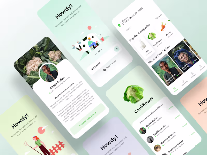 Cover image for Connect with Farmer Mobile App UI