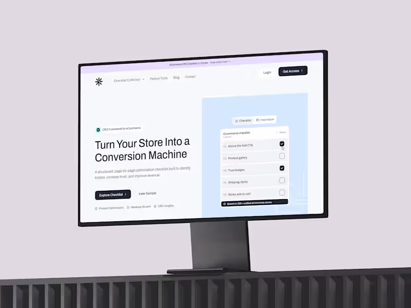 Development of CRO Checklist Platform for Conversion Kite