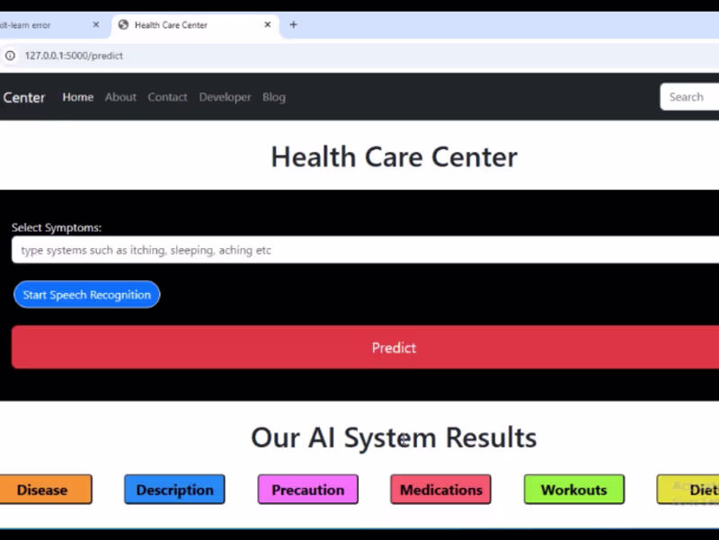 Cover image for Machine learning Medical Recommendations system 