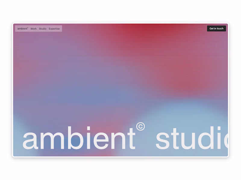 Cover image for Ambient - Portfolio & Agency Website