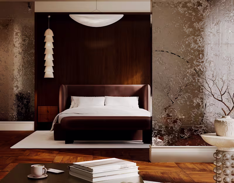 Cover image for Modern Apartment with Textured Glass Partition