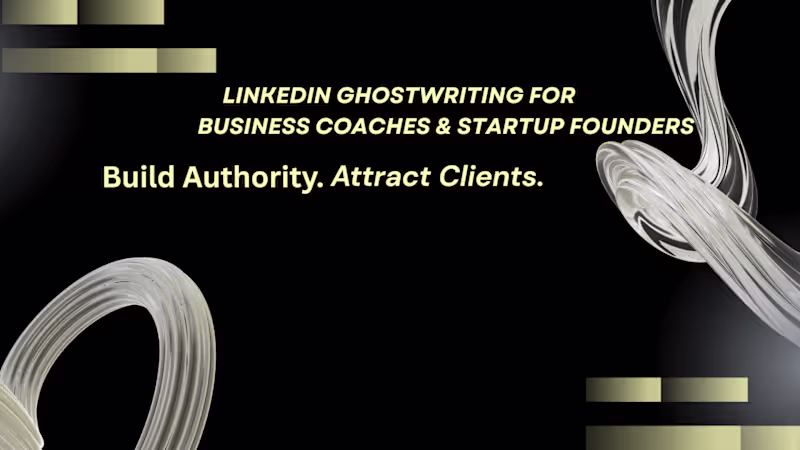 Cover image for LinkedIn Ghostwriting for Business Coaches & Startup founders