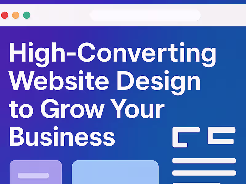 Cover image for I Will Transform Your Online Presence with Expert Website Design