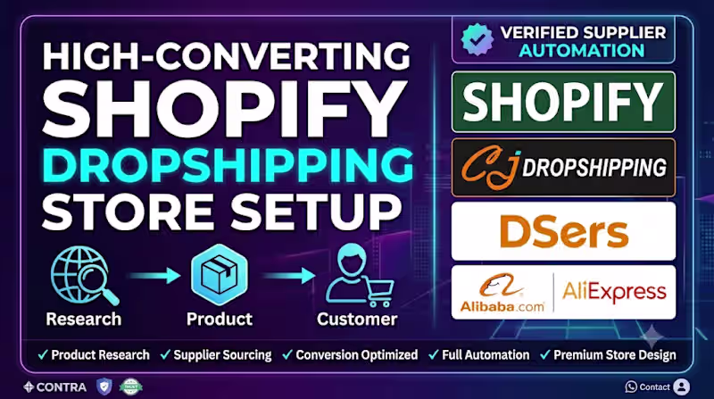 Cover image for High-Converting Shopify Dropshipping Store Setup & Automation