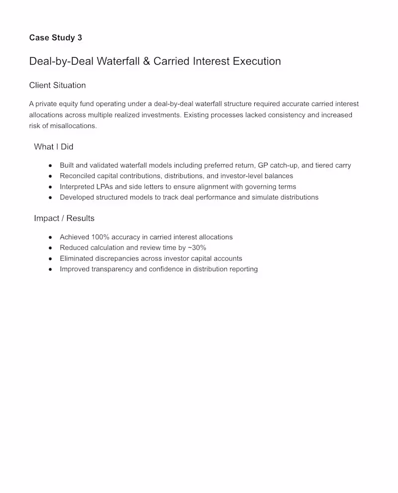 Cover image for Managed deal-by-deal waterfall and carried