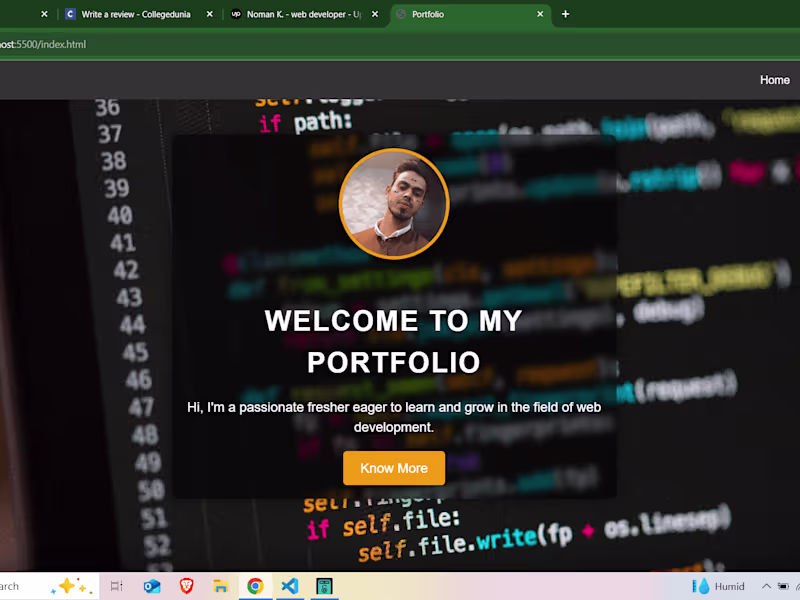 Cover image for Portfolio Website